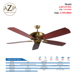 Quạt trần Fengye 5 cánh FY511