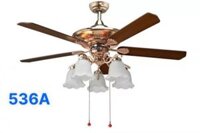 Quạt trần gắn đèn LED trang trí nội thất phòng khách, phòng ngủ sang trọng hiện đại,đèn quạt trần mã 536A-Đèn Phương Anh