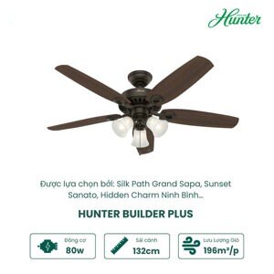 Quạt trần 5 cánh Hunter Builder Plus