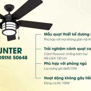 Quạt trần 5 cánh Hunter Satorini