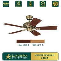 Quạt trần Hunter Seville II - Điều khiển từ xa, sải cánh 112cm 24034, 24037, 24038, 24039