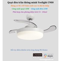 Quạt trần kèm đèn LED thông minh Xiaomi Yeelight C900 (kết nối Mi Home)