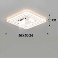 Quạt trần không cánh,Đèn trần tích hợp quạt ko cánh có điều khiển từ xa lắp trần la phong thạch cao