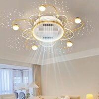 Quạt trần không cánh,quạt trần điều hoà lắp phòng khách,phòng ngủ trang trí 3 chế độ sáng có điều khiển