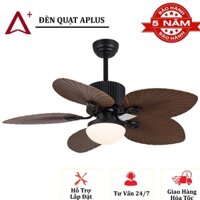 Quạt trần lá cọ-Quạt trần hình lá có đèn phong cách indochine-Động cơ DC inverter kèm điều khiển từ xa-đèn 3 chế độ