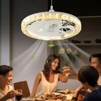 Quạt trần LED có đèn và điều khiển từ xa, Ổ cắm Quạt trần xả hiện đại, Đèn chiếu sáng có thể điều chỉnh 3 màu, 4 tốc độ cho phòng ngủ, phòng khách, phòng ăn