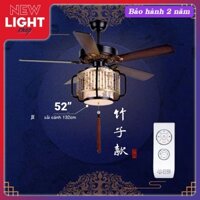 Quạt Trần Lồng Cây Trúc cổ điển 6 cấp gió, ĐỘNG CƠ LÕI ĐỒNG LOẠI I, gió tiến/ lùi (Bảo hành 2 năm)