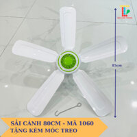 Quạt Trần Mini 5 Cánh Phổ Rộng, Quạt Cực Mát 1060 Sải 85CM ( Tặng Kèm Móc Treo )