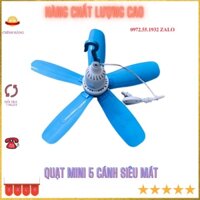 Quạt trần mini quạt treo màn cực mát tiết kiệm điện màu xanh-Linh kien33