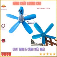 Quạt trần mini sải cánh 450 màu xanh siêu mát