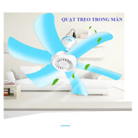 Quạt trần mini treo trong màn