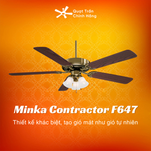 Quạt trần Minka 5 cánh Contractor F647-BS