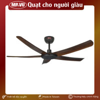 Quạt trần MR.VU HERO 5 cánh làm từ nhựa, có 2 màu đen, trắng, có quạt điều khiển từ xa rất tiện lợi