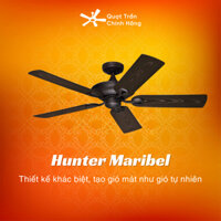 [QUẠT TRẦN MỸ] Quạt trần cánh gỗ Hunter Maribel (Trần thạch cao KH mua thêm bộ phụ kiện ty treo trần thạch cao)