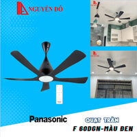 Quạt trần Panasonic 5 cánh có đèn màu đen F-60DGN tích hợp đèn LED&kết nối Wireless 2.4GH TỔNG KHO ĐIỆN NGUYỄN ĐÔ