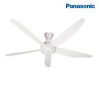 Quạt trần Panasonic F-60GDN-S - 5 cánh, có remote, động cơ DC tiết kiệm điện 9 cấp độ gió, ti ngắn, Quạt trần Panasonic F-60GDN-S - 5 cánh, có remote, động cơ DC tiết kiệm điện 9 cấp độ gió, màu trắng
