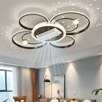 Quạt trần, quạt trần không cánh kết hợp đèn LED 3 chế độ sáng trang trí phòng khách, phòng ngủ