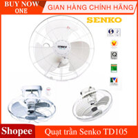 Quạt trần Senko TD105, quạt trần hoạt động mạnh mẽ không gây tiếng ồn đáp ứng được mọi nhu cầu làm mát