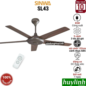 Quạt trần Sinwa 5 cánh SL43
