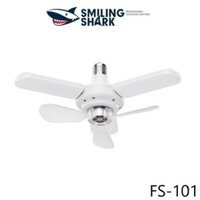 Quạt trần Smiling Shark FS101 Đèn LED có thể điều chỉnh góc 2 trong 1 Quạt có thể gập lại Quạt có thể tháo rời 2835 Quạt có thể tháo rời 85V-265V 4 tai có thể tháo rời có đèn nhà để xe điều khiển từ xa