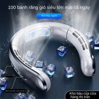 Quạt treo cổ có thể sạc lại, cực êm, mini không cánh, quạt turbo cổ
