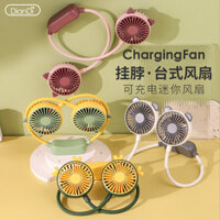 Quạt treo cổ lười gập gọn thời trang, quạt USB di động để bàn nhỏ, quạt điện nhỏ cho ký túc xá sinh viên