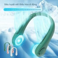 Quạt treo cổ mới, sạc USB, di động ngoài trời, yên tĩnh, quạt mini không cánh turbo