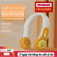 Quạt treo cổ, quạt mini đeo cổ sặc pin hình hoạt hình