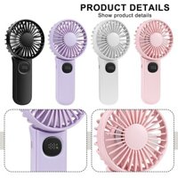 Quạt treo cổ thân thiện với du lịch với màn hình kỹ thuật số và đèn LED