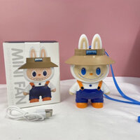 Quạt treo cổ trẻ em mới bán chạy Labubu, mini có thể sạc lại, cầm tay, giao diện USB Type-C
