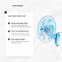Quạt Treo Tường 2 Dây YANFAN TC408, Motor Dây Đồng 100%, 7 Cánh Theo Màu Quạt, 47W Chuyển Hướng Điện