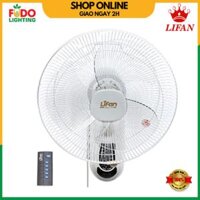 Quạt treo tường 3 cánh 50W  Lifan TE-1688 - Có REMOTE - Hàng chính hãng - Xám