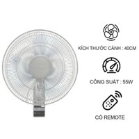 Quạt treo tường có điều khiển Toshiba F-WSA20(H)VN - Hàng chính hãng
