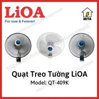 Quạt treo tường co điêu khiên QT-409K LiOA - MITA - Hàng Chính Hãng - Màu Ghi Xám