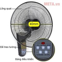 quạt treo tường có điều khiển vinawind QTT-400X-HD