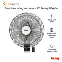 Quạt treo tường có điều khiển Benny BFW-16