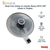 Quạt treo tường có điều khiển Benny BFW-48T