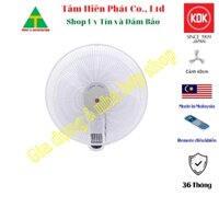 QUẠT TREO TƯỜNG CÓ REMOTE  KDK M40M - HÀNG CHÍNH HÃNG - BH Quạt 2 năm - Mô tơ 36 tháng