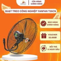 Quạt Treo Tường Công Nghiệp YanFan T26CN - Công Suất 150W, 3 Tốc Độ Gió, Động Cơ Đồng 100% BH 2 Năm