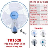 Quạt treo tường điều khiển từ xa (remote) Senko TR1628 - Quạt treo tường có điều khiển SENKO