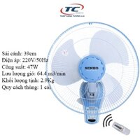 Quạt treo tường điều khiển từ xa Senko TR1683 47W (Màu ngẫu nhiên)