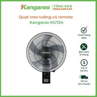 Quạt treo tường Kangaroo KG724 - 5 cánh - điều khiển từ xa - hẹn giờ đến 8h - 3 tốc độ gió - BH 12 tháng