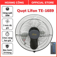 Quạt treo tường Lifan TE-1689 có điều khiển, Công suất 50W, Chức năng hẹn giờ tắt thông minh, Sải cách 40cm, BH 24 tháng