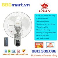 QUẠT TREO TƯỜNG LIFAN TE1689 có remote, đảo hình sóng, chuyển hướng gió lên xuống