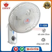 Quạt treo tường mini Lifan T-109 màu trắng gắn trần công suất 22W với 3 tốc độ gió siêu mát , êm ái không ồn chính hãng