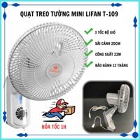 Quạt treo tường mini Lifan T-109 màu trắng, 3 tốc độ gió, công suất 22w, sải cánh 20cm