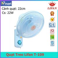 Quạt treo tường mini Lifan T109 sải cánh 20cm lồng quạt 25cm ( bảo hành chính hãng) - Hàng mới về