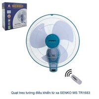 Quạt treo tường SENKO 3 cánh quạt, quạt điện treo tường điều khiển từ xa, quạt dây đồng nguyên chất công suất 47W