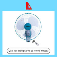 Quạt treo tường Senko có remote TR1683, 3 cấp độ gió, công suất 47w, quạt chạy êm ( giao màu ngẫu nhiên) - tiện ích