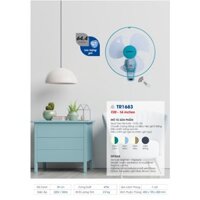Quạt treo tường SENKO Tr1683 có Remote - Hàng chính hãng